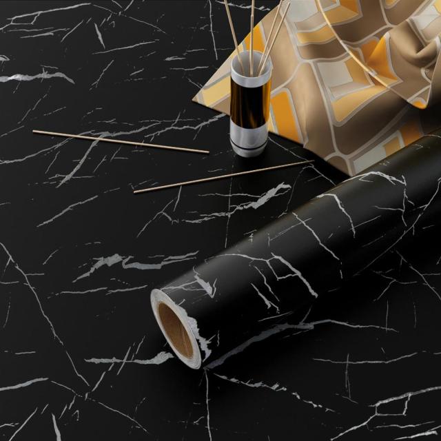 Waterproof Marble Self Adhesive Wallpaper Vinyl Film Wall Stickers Bathroom Kitchen Cupboard Room Decoration Sticky Paper Decal